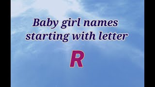 Baby girl names starting with letter R  Hindu baby girl names starting with R [upl. by Jobey]