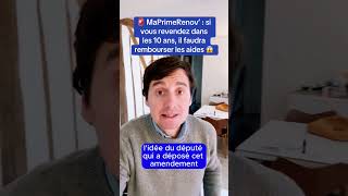 🚨Ma Prime Rénov’  si vous revendez le logement dans les 10 ans il faudra rembourser les aides 😱 [upl. by Zephan]