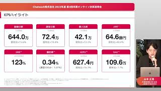 Chatwork株式会社 2023年12月期第3四半期決算説明会 [upl. by Cire]