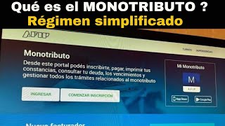 💼 MONOTRIBUTO QUE ES CONDICIONES RESTRICCIONES 📝 RÉGIMEN SIMPLIFICADO DE IMPUESTOS AFIP [upl. by Beghtol184]