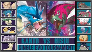 KANTO vs HISUI  Single Evolution Pokémon Tournament Battle 5 [upl. by Yraek]