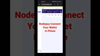 Nodepay How To Connect Wallet In Phone  Nodepay Connect Your Wallet In Phone Nodepay Updateshorts [upl. by Sorgalim607]