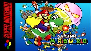 Longplay SNES  Brutal Mario World Hack All Exits 4K 60FPS [upl. by Eytteb]