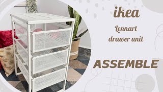 Ikea Lennart Drawer unit  How to assemble ikea drawer unit  Unboxing  assemble ikea drawerunit [upl. by Asiralc]