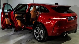 2024 Red Jaguar FPace SVR  Thrilling Fast Luxury SUV in Detail [upl. by Rekcut]