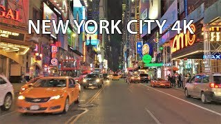 New York City 4K  Neon Nightlife Drive [upl. by Amund]