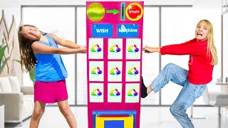 Amelia Avelina and Akim pretend play vending machine fun [upl. by Beaudoin]