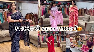 Saas Bahu ने की saree की शॉपिंग😍 shopping suratmarket dailyvlog [upl. by Ahsiener]