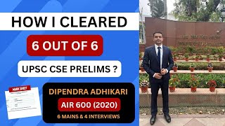 How i Cleared 6 out of 6 Times Prelims 🔥🔥with 120 Marks in GS Paper Strategy  Resources [upl. by Llirred]