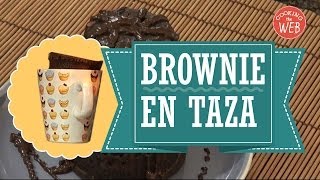 Brownie en taza solo en 3 minutos de microondas How to make Brownie in a Mug Microwave brownies [upl. by Ecitnirp]