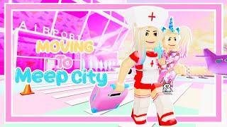 ✈️ Mom And Daughter Move To Meep City ✈️Roblox [upl. by Adnauqahs]