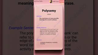 Polysemy IELTS amp TOEFL Vocabulary Daily [upl. by Halyak]