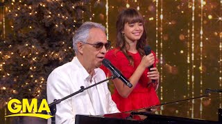 Virginia and Andrea Bocelli perform Let It Snow [upl. by Dias]