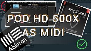 LINE 6 POD HD500X MIDI CONTROLLER II AMPLITUBE 5 II ABLETON [upl. by Waldman9]