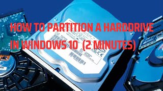 How to Partition a hard disk in windows 10 [upl. by Eniarrol]