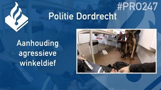 Politie PRO247 Aanhouding agressieve winkeldief [upl. by Etz]