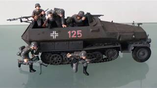 German HANOMAG Sdkfz 2511 Tamiya 135 Штурмовая группа [upl. by Hairu]