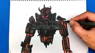 How to draw Juggernaut Astro toilet in skibidi toilet 77 part 3 [upl. by Liuka]