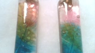 DIY EMBED FEATHERS INTO RESIN FOR EARRINGS [upl. by Anrim693]