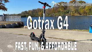 Gotrax G4 Electric Scooter Review  Fast Fun and Affordable [upl. by Calvert416]