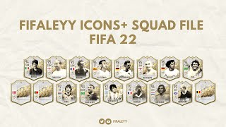 fifaleyy Icons Squad File Preview  Total 200 ICONS  FIFA 22 PC [upl. by Neyuq]