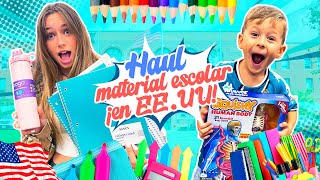 🇺🇸 COMPRANDO MATERIAL ESCOLAR en ESTADOS UNIDOS 📚 PARA LA VUELTA AL COLE 2022  HAUL [upl. by Stine]