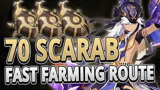 Scarab 70 Locations FAST FARMING ROUTE TIMESTAMPS  Genshin Impact 31 [upl. by Aikym977]