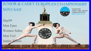 JUNIOR EUROPEAN CHAMPIONSHIP  Team Men Epee Foil Women Sabre  Piste Blue [upl. by Carlene]