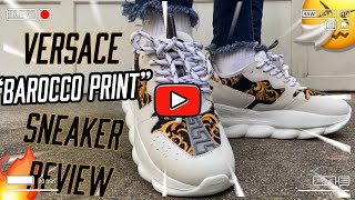 Versace Chain Reaction 2 “Barocco Print” Sneaker Review W On Foot🥵💧 [upl. by Paz450]