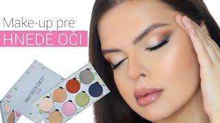 Líčenie pre hnedé oči  StayUniquq Makeup Tutoriál [upl. by Frasch]