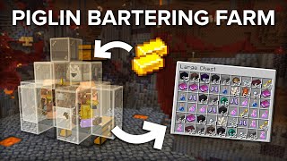 Minecraft Easy and Powerful Piglin BarteringTrading Farm [upl. by Jarid]