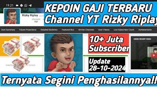 Amazing🤑😳😱 Update Gaji YouTube Rizky Riplay Terbaru gajiyoutuberpemulaterbaru rizkyriplay [upl. by Idnor105]