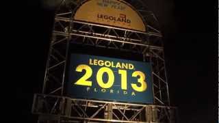 Legoland Florida New Years Eve 2012 brick drop and fireworks [upl. by Refinnaej]