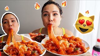 SPICY CHINESE GLASS NOODLE RECIPE 먹방 MUKBANG 떡볶이 [upl. by Delia]