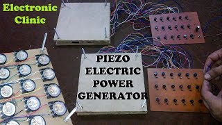 how to make Piezoelectric Generator  PIEZO ELECTRICITY GENERATION  Piezo footstep power generator [upl. by Eveleen564]