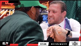 CONOR McGREGOR BRUTALLY QUESTIONS DEONTAY WILDER TO DEREK CHISORA RIPS MANNY PAQUAIO TALKS JOSHUA [upl. by Etnoval]