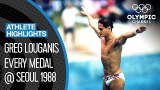 The greatest diver of alltime Greg Louganis at Seoul 1988 🇺🇸  Athlete Highlights [upl. by Ahsinej]