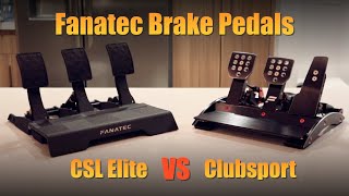 Fanatec Brake Pedal Comparison CSL Elite vs Clubsport [upl. by Eecyaj]