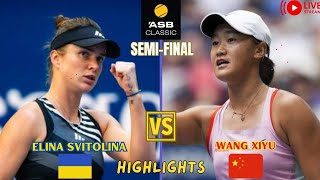 Elina Svitolina vs Wang Xiyu  ASB Classic Tennis Semifinal  Highlights [upl. by Aile]