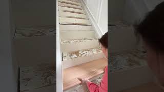 renovate and decorate stairs home renovation diy homedecor kitchen [upl. by Cornwell]