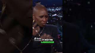 Cynthia Erivo Talks Singing with Ariana Grande in Wicked and Whistles a Christmas Song [upl. by Nalloh]