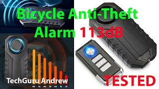 Bicycle AntiTheft Alarm 113dB [upl. by Noivert698]