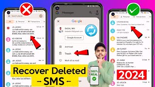 📲 How To Recover Deleted Sms Messages From Android  Deleted Sms Recovery In Android 2024  Message [upl. by Lemaceon841]