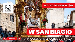 Festa di San Biagio a Militello Rosmarino Tradizione Fede e Colori Siciliani 3 Febbraio 2024 [upl. by Truk]