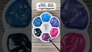 BluePinkBlackMetallic Edition Guess the mixed color satisfying colormixing oddlysatisfying [upl. by Enelhtak1]