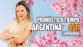 Pronóstico para el 4 de noviembre de 2024 Argentina  Infoclima TV [upl. by Casady993]