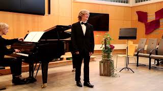 Norwegian bassbaryton Bjørn Mathias Tollefsen 16 sings quotWherere you walkquot by Händel [upl. by Finer]