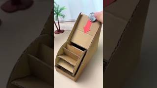 DIY Cardboard Piggy Bank Easy Craft Tutorial  YouTube Shorts [upl. by Brunn628]