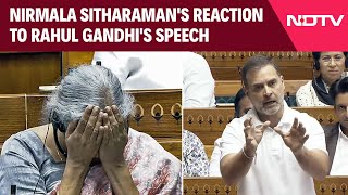 Rahul Gandhi Speech  Nirmala Sitharamans Reaction To Rahul Gandhis Speech Is Viral [upl. by Aselehc]