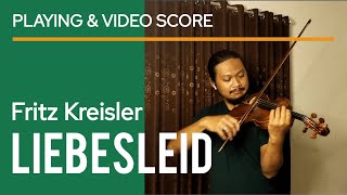 Fritz Kreisler  Liebesleid quotLoves Sorrowquot Violin and Piano  performance video score sheet music [upl. by Frechette]